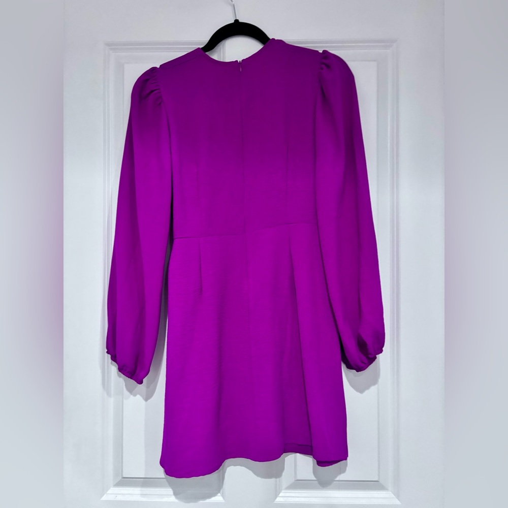 Vibrant Purple Long Sleeve Dress - Picture 3 of 3